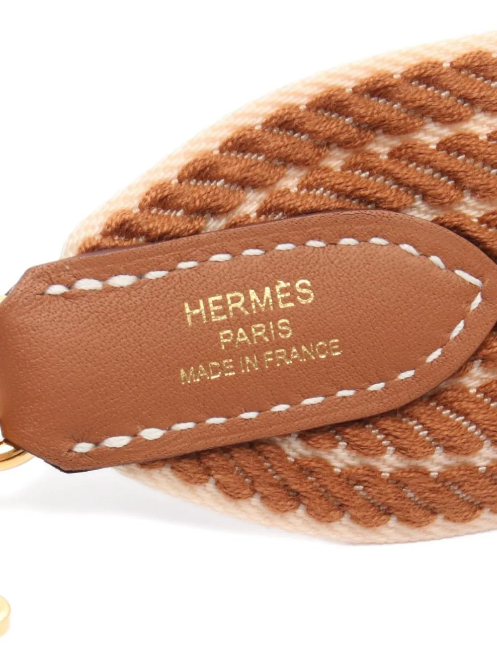 Pre-owned Hermes 2025 Bandouliere Sangle Cordage Shoulder Strap In Brown