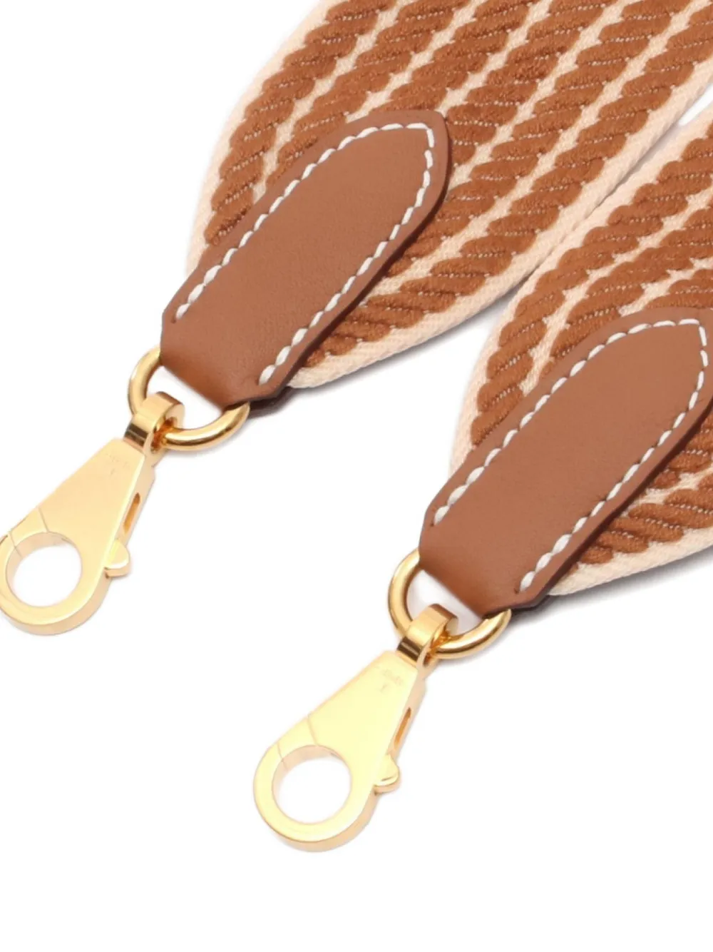 Pre-owned Hermes 2025 Bandouliere Sangle Cordage Shoulder Strap In Brown