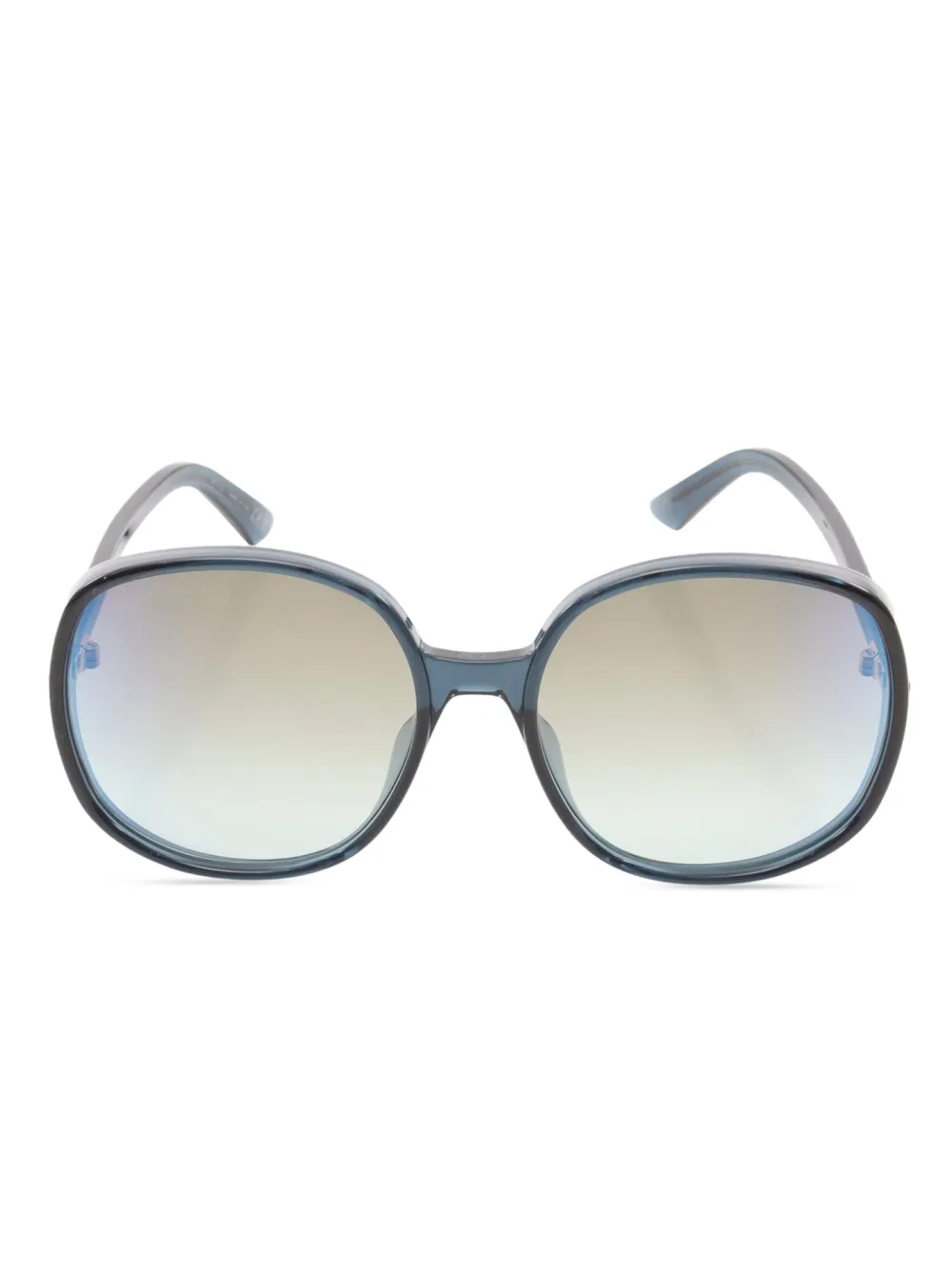 Christian Dior Pre-Owned 2020s ラウンドフレーム サングラス - ブルー Christian Dior Pre-Owned 2020s ラウンドフレーム サングラス - ブルー