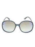 Christian Dior Pre-Owned 20s round-frame sunglasses - Blue