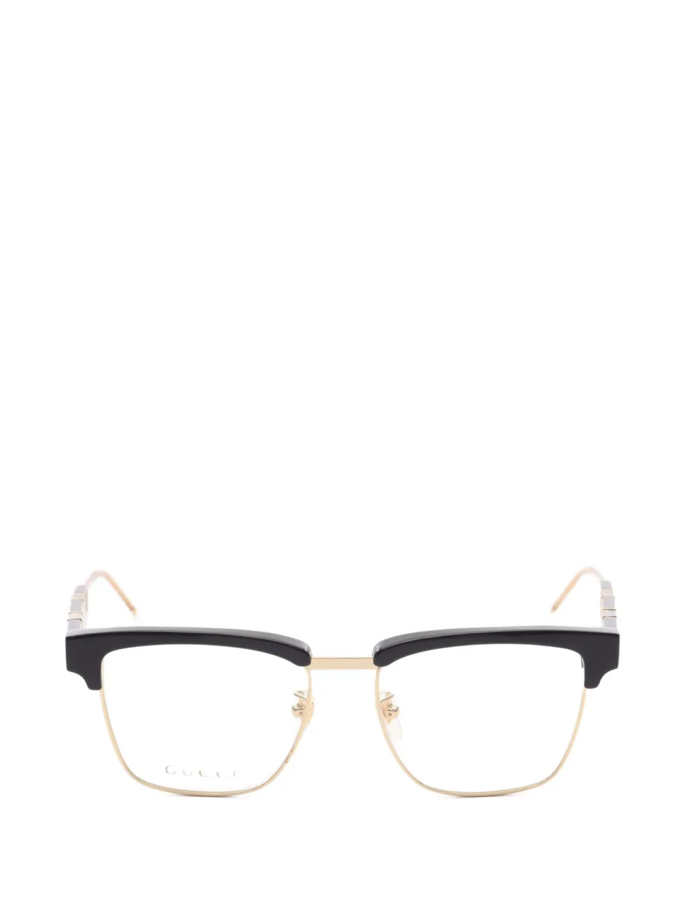 Pre-owned Gucci 2010s Rectangle-frame Glasses In Gold