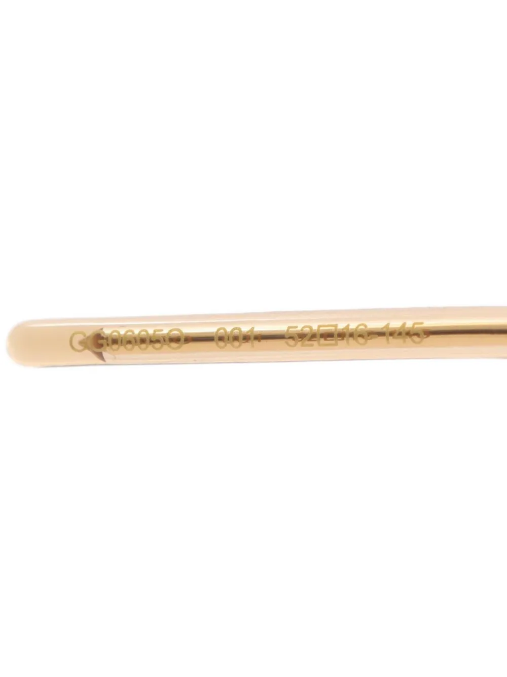 Pre-owned Gucci 2010s Rectangle-frame Glasses In Gold