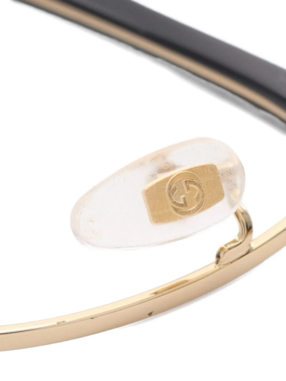 Pre-owned Gucci 2010s Rectangle-frame Glasses In Gold