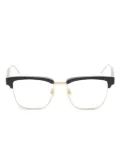 Gucci Pre-Owned 2010s rectangle-frame glasses - Gold