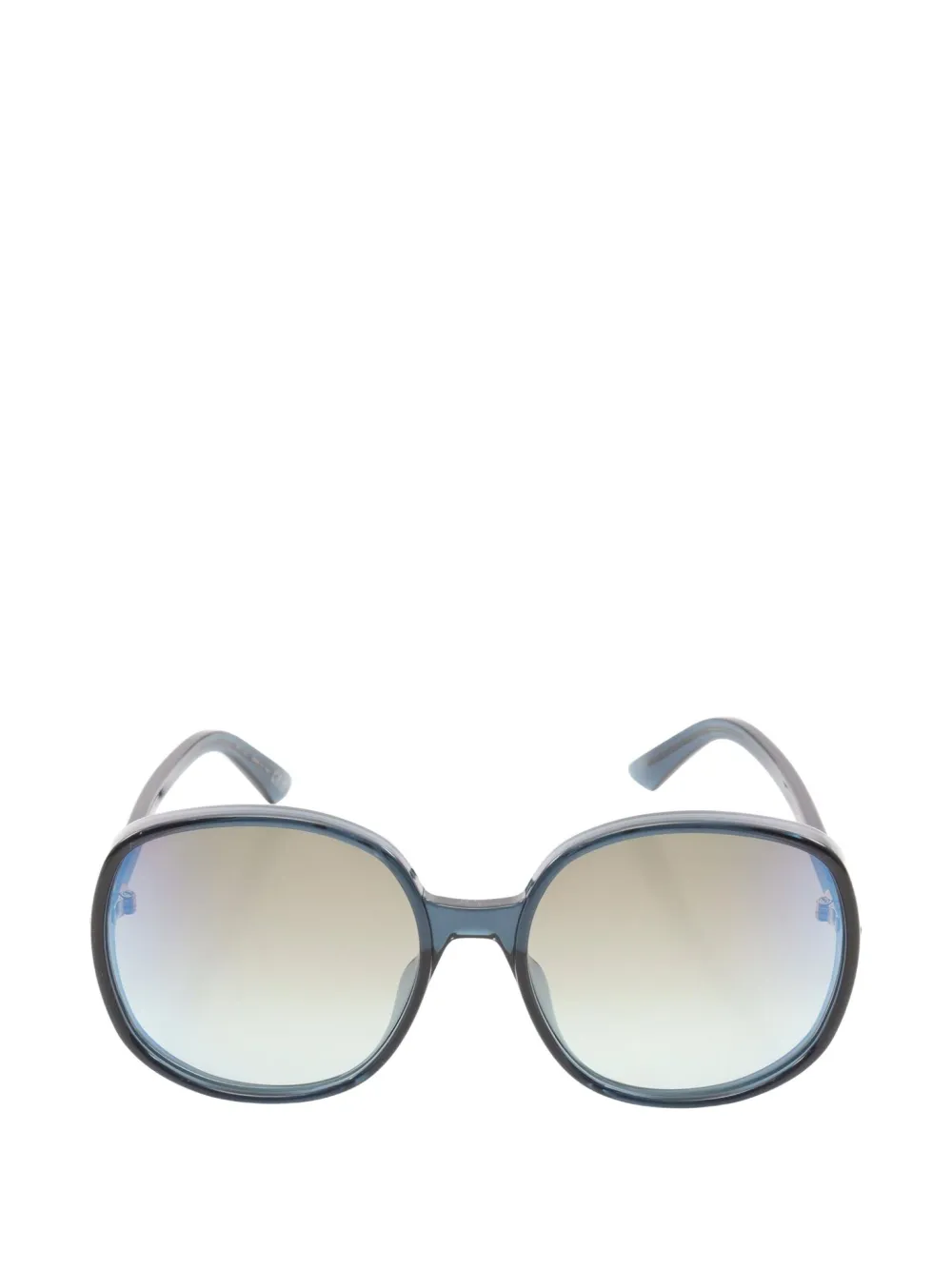 Pre-owned Dior 2020s Round-frame Sunglasses In Blue