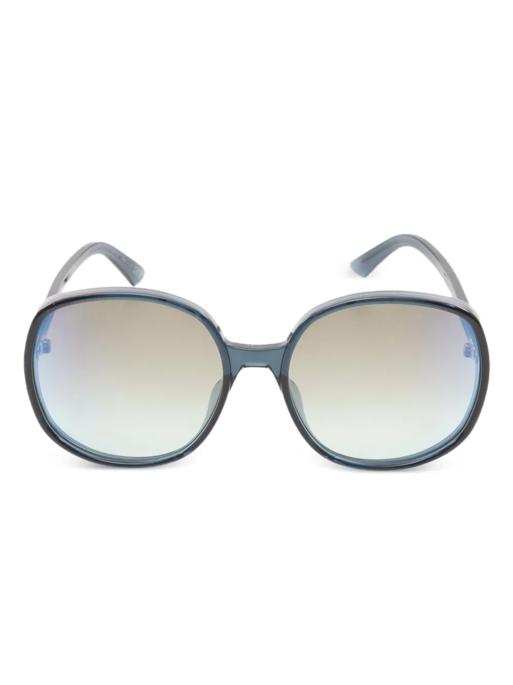 Christian Dior Pre-Owned 2020s ラウンドフレーム サングラス - ブルー Christian Dior Pre-Owned 2020s ラウンドフレーム サングラス - ブルー