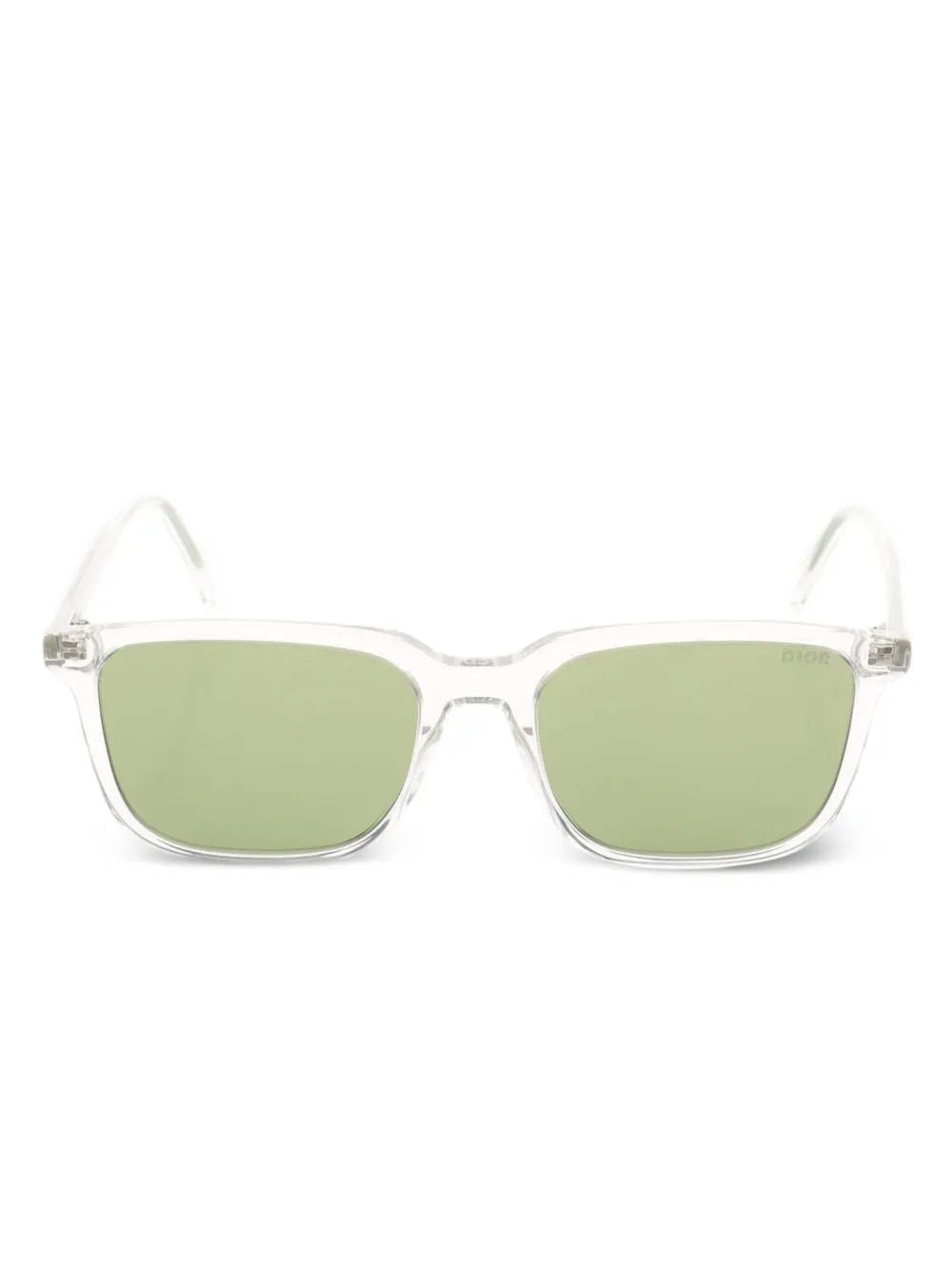 Christian Dior Pre-Owned 2020s スクエア眼鏡フレーム - グリーン Christian Dior Pre-Owned 2020s スクエア眼鏡フレーム - グリーン