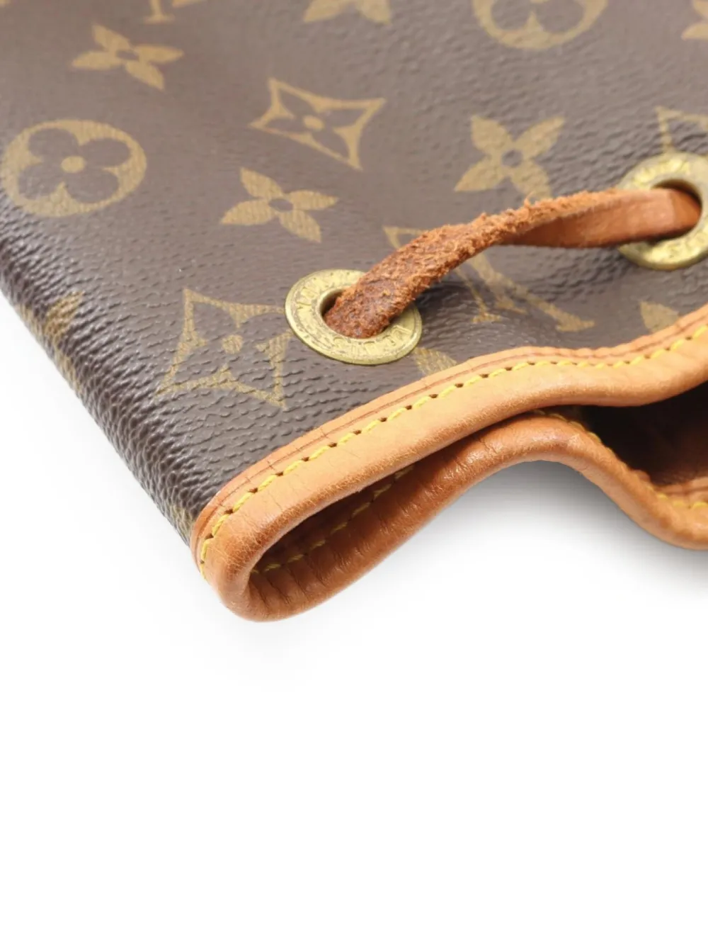 Pre-owned Louis Vuitton 2001 Montsouris Mm Leather Backpack In Brown