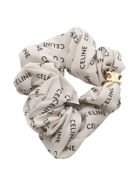 Céline Pre-Owned 20s Triomphe silk scrunchie