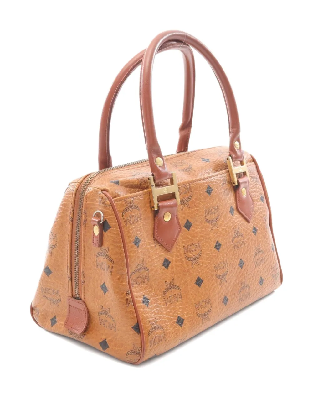 MCM Pre-Owned 2000s all-over pattern zip-closure hand bag | Image 2