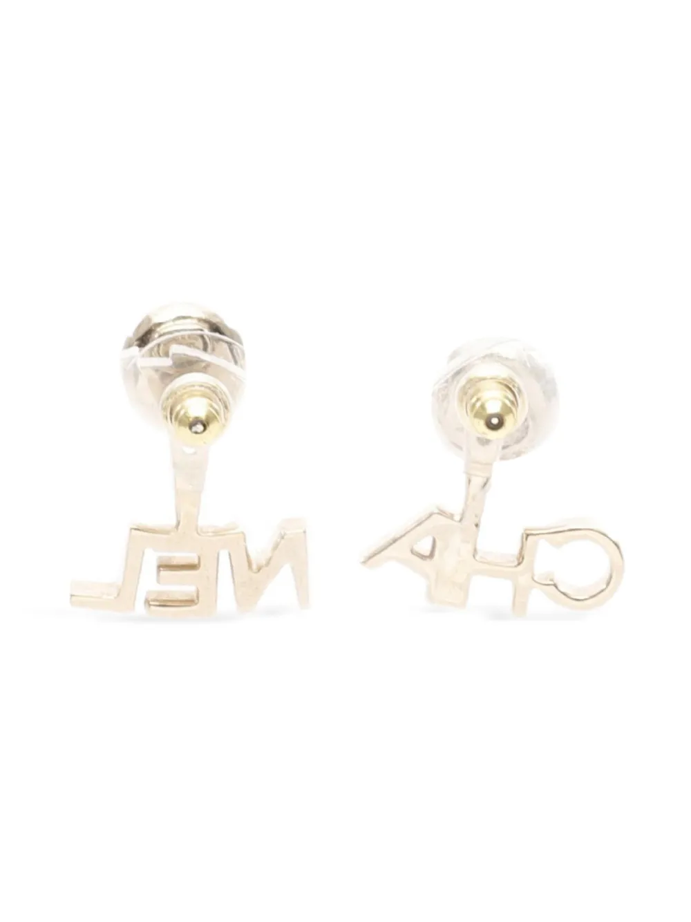 CHANEL Pre-Owned 1986-1988 Coco-mark rhinestone-embellished earrings | Image 2