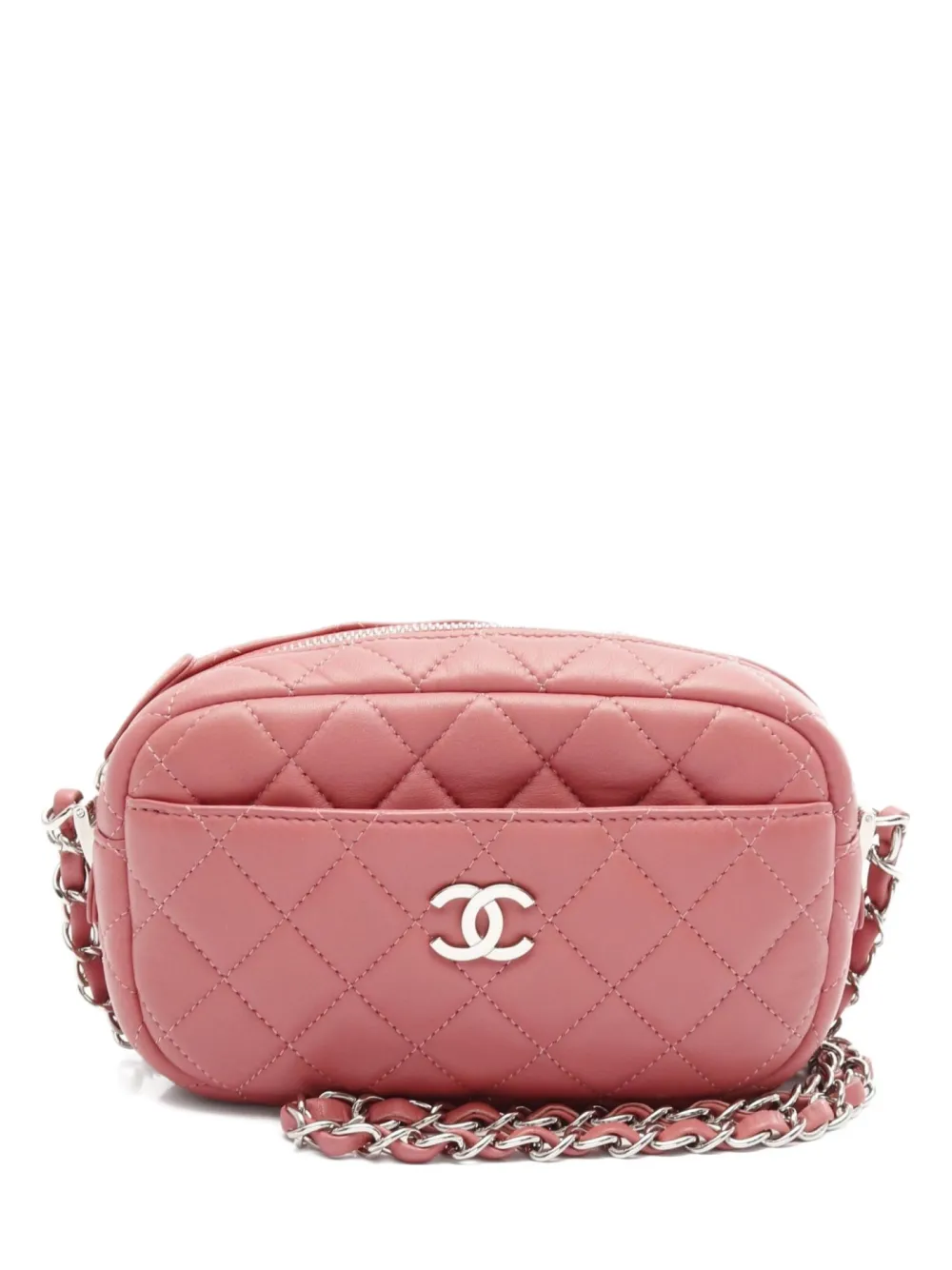 CHANEL Pre-Owned 2019 matelasse quilted chain cross body bag | Pink | Image 1