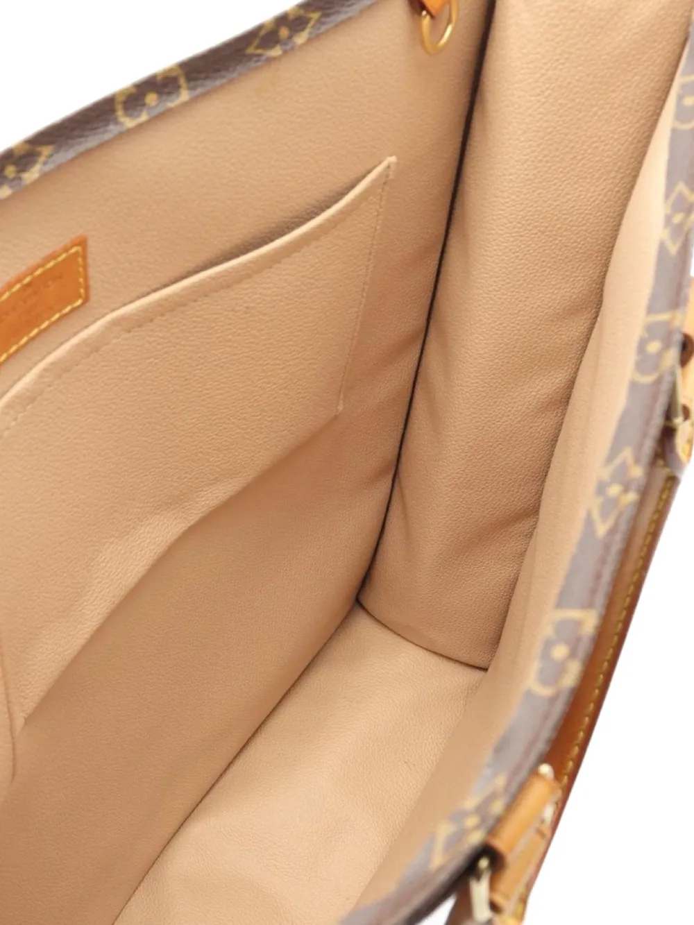 Pre-owned Louis Vuitton 2002 Sac Plat Monogram Handbag In Brown