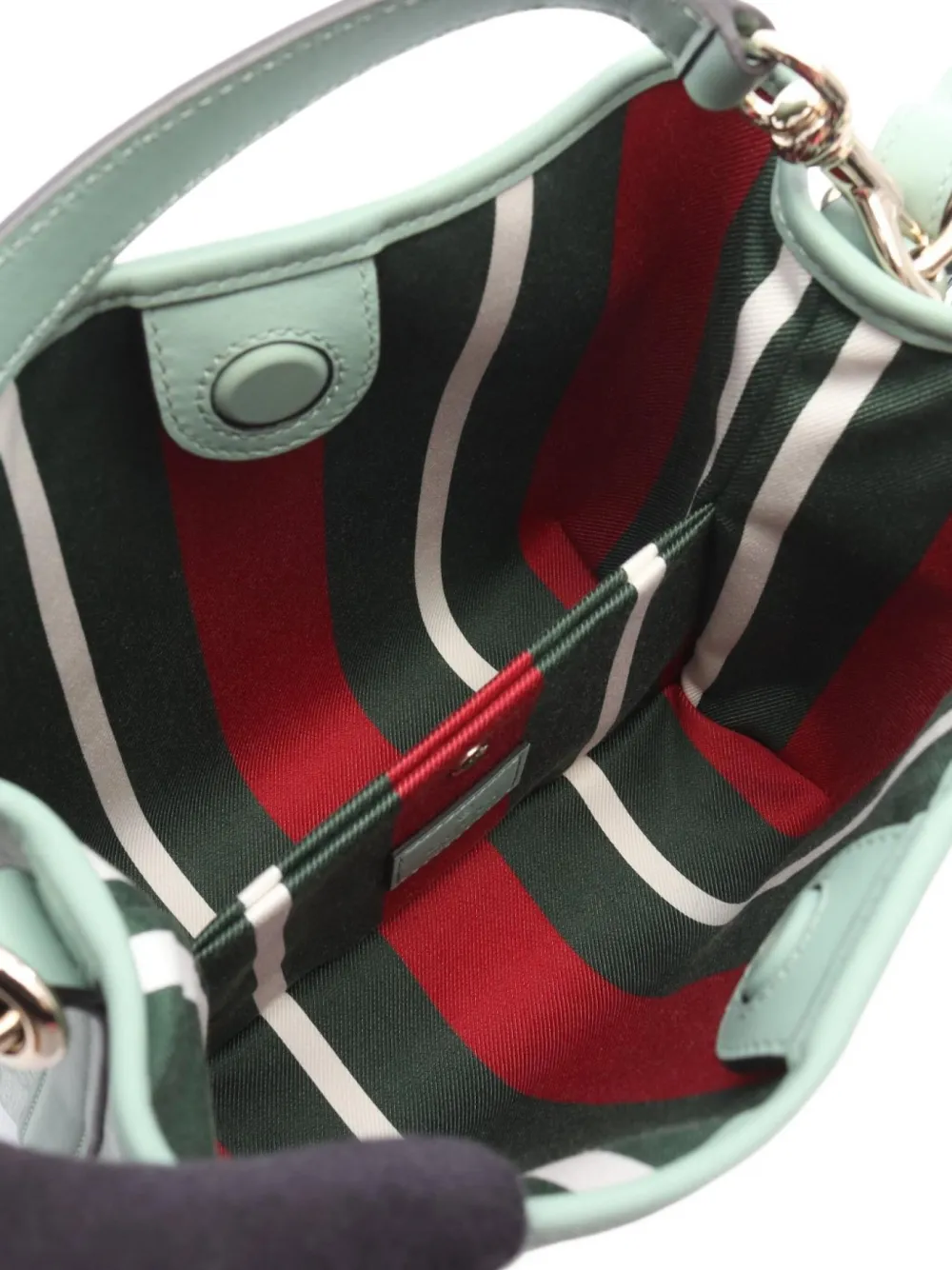 Pre-owned Gucci 2010s Small Gg Emblem Bucket Bag In Green
