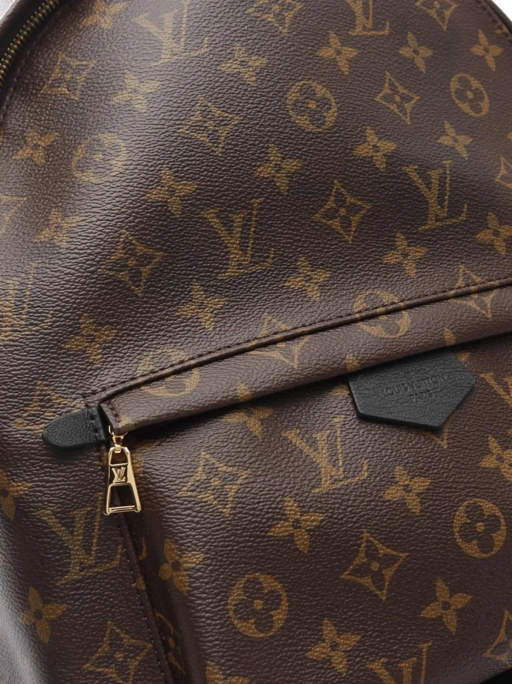 Pre-owned Louis Vuitton 2016 Palm Springs Mm Monogram Backpack In Brown