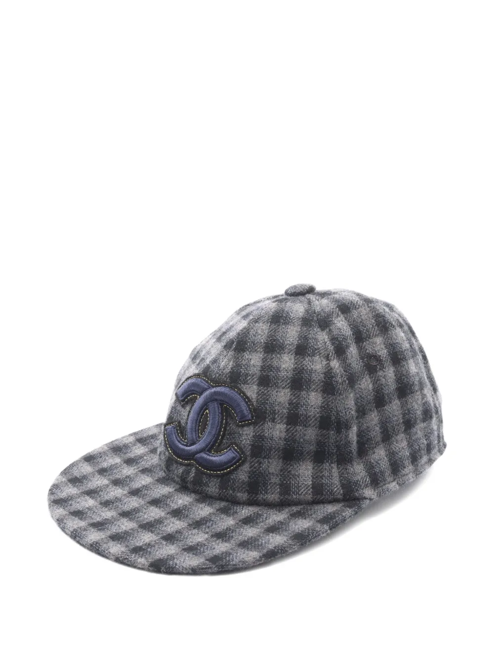 1986-1988 check-pattern cashmere cap