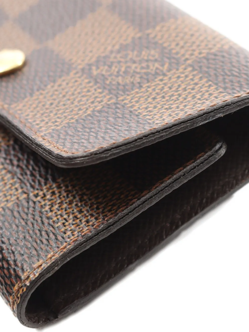 Pre-owned Louis Vuitton 2015 Multicle 6 Wallet In Brown
