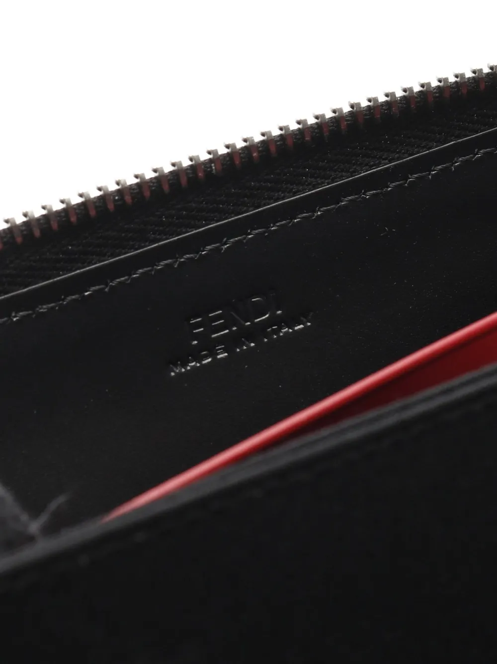 Pre-owned Fendi 2020s Shadow Zucca Pattern Leather Wallet In Black