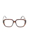 Christian Dior Pre-Owned 2000s square-frame tortoise glasses - Brown