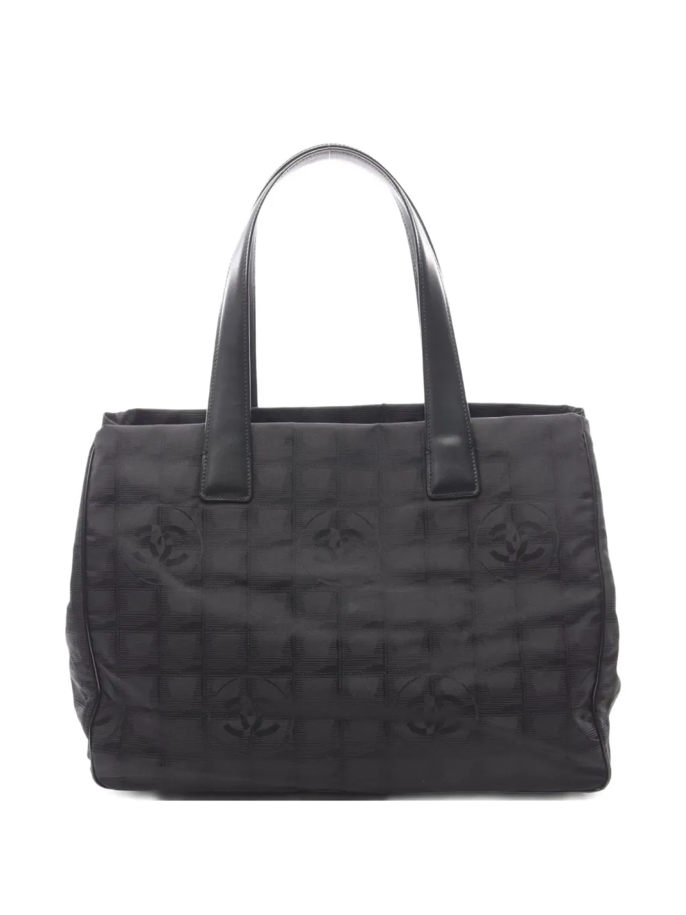 CHANEL Pre-Owned 2005-2006 トラベルライン MM ココマーク ハンドバッグ - ブラック CHANEL Pre-Owned 2005-2006 トラベルライン MM ココマーク ハンドバッグ - ブラック