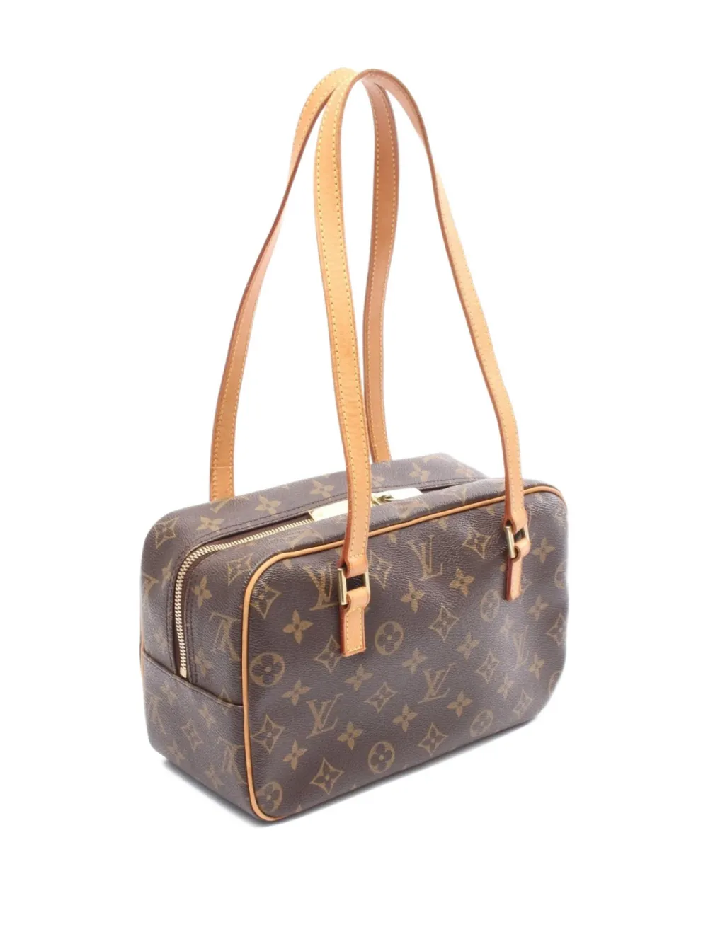 Pre-owned Louis Vuitton 2003 Cite Mm Monogram Shoulder Bag In Brown