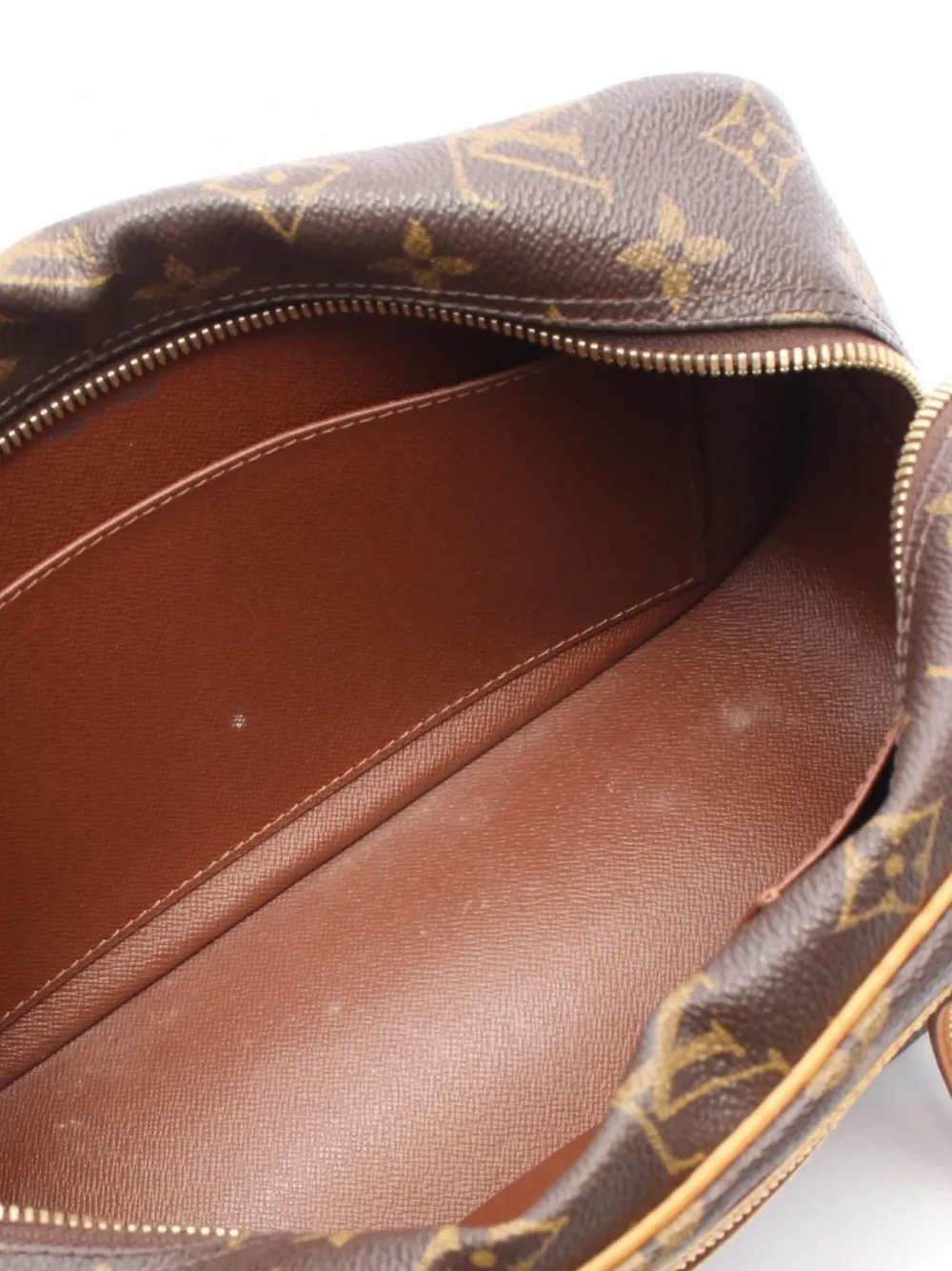 Pre-owned Louis Vuitton 2003 Cite Mm Monogram Shoulder Bag In Brown