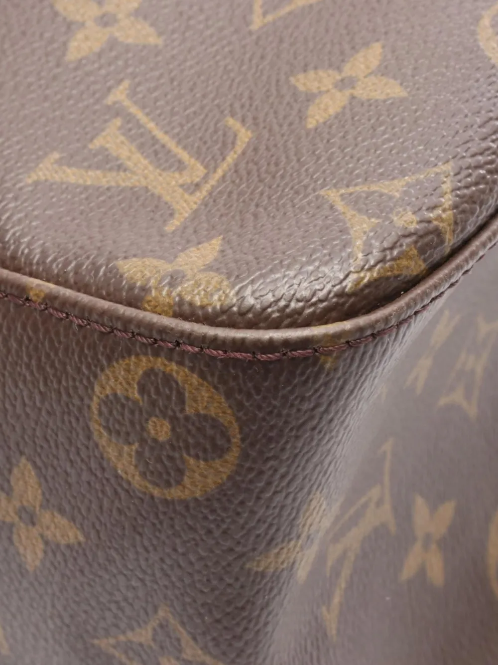 Pre-owned Louis Vuitton 2001 Looping Gm Monogram Tote Bag In Brown