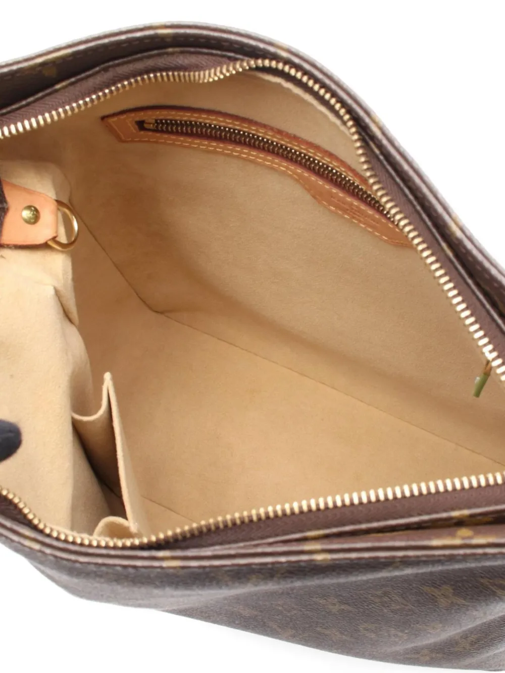 Pre-owned Louis Vuitton 2001 Looping Gm Monogram Tote Bag In Brown
