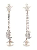 CHANEL Pre-Owned 1986-1988 Coco Mark Star Moon earrings - Silver