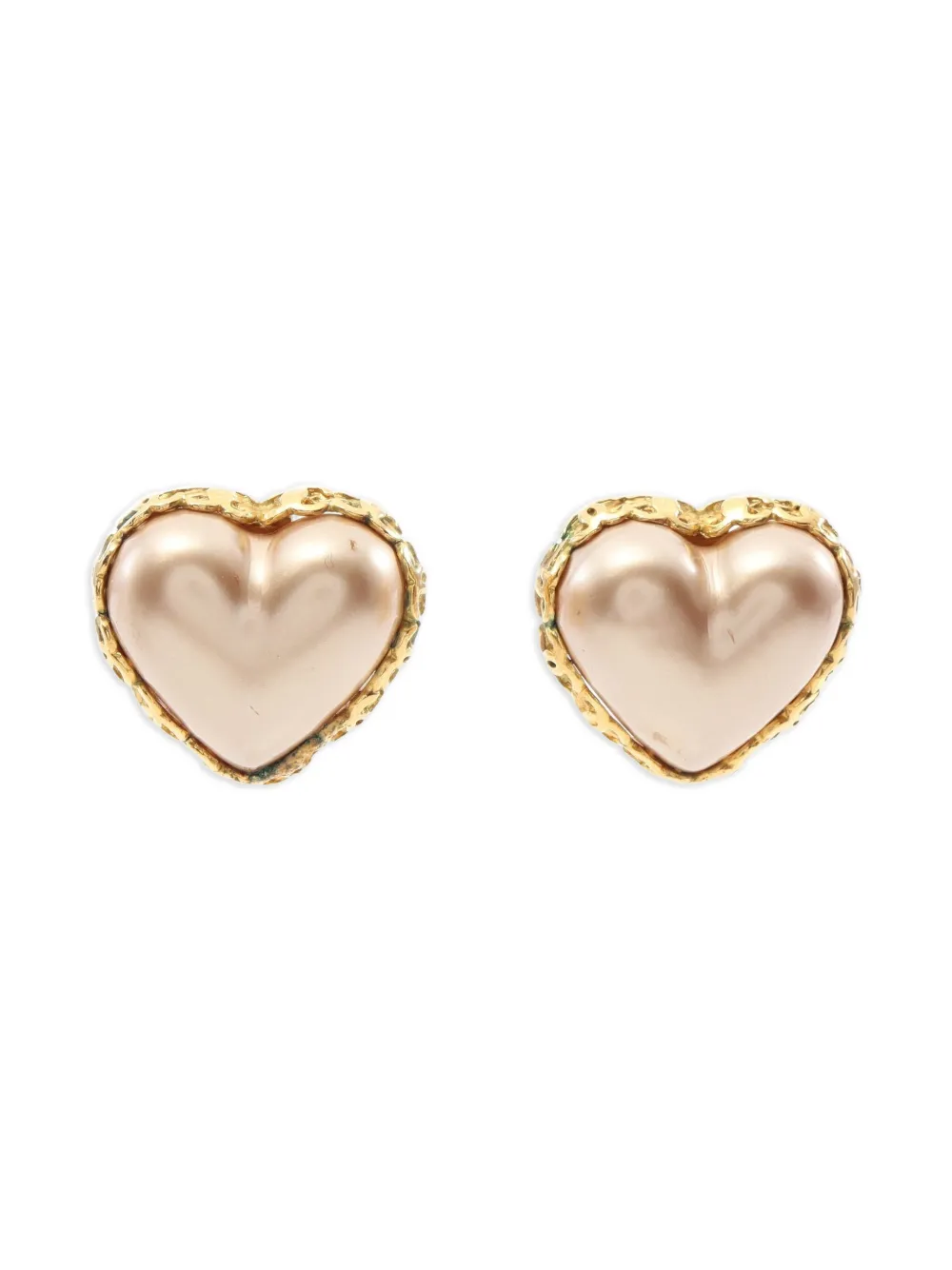 1986 heart pearl earrings