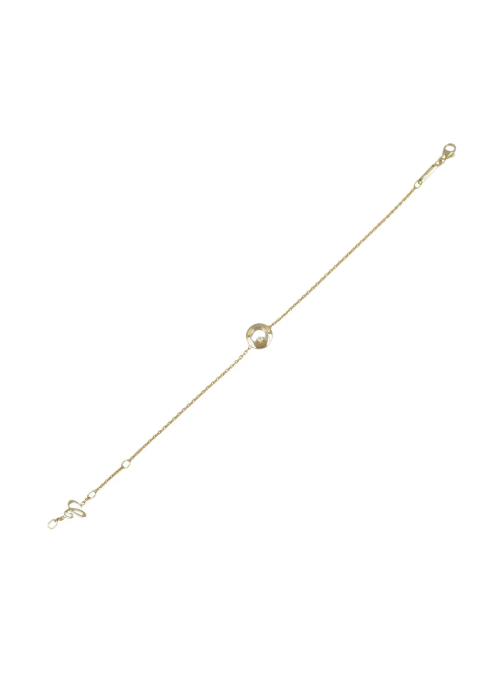 Pre-owned Chopard 2010s 18k Yellow Gold Happy Diamonds Bracelet