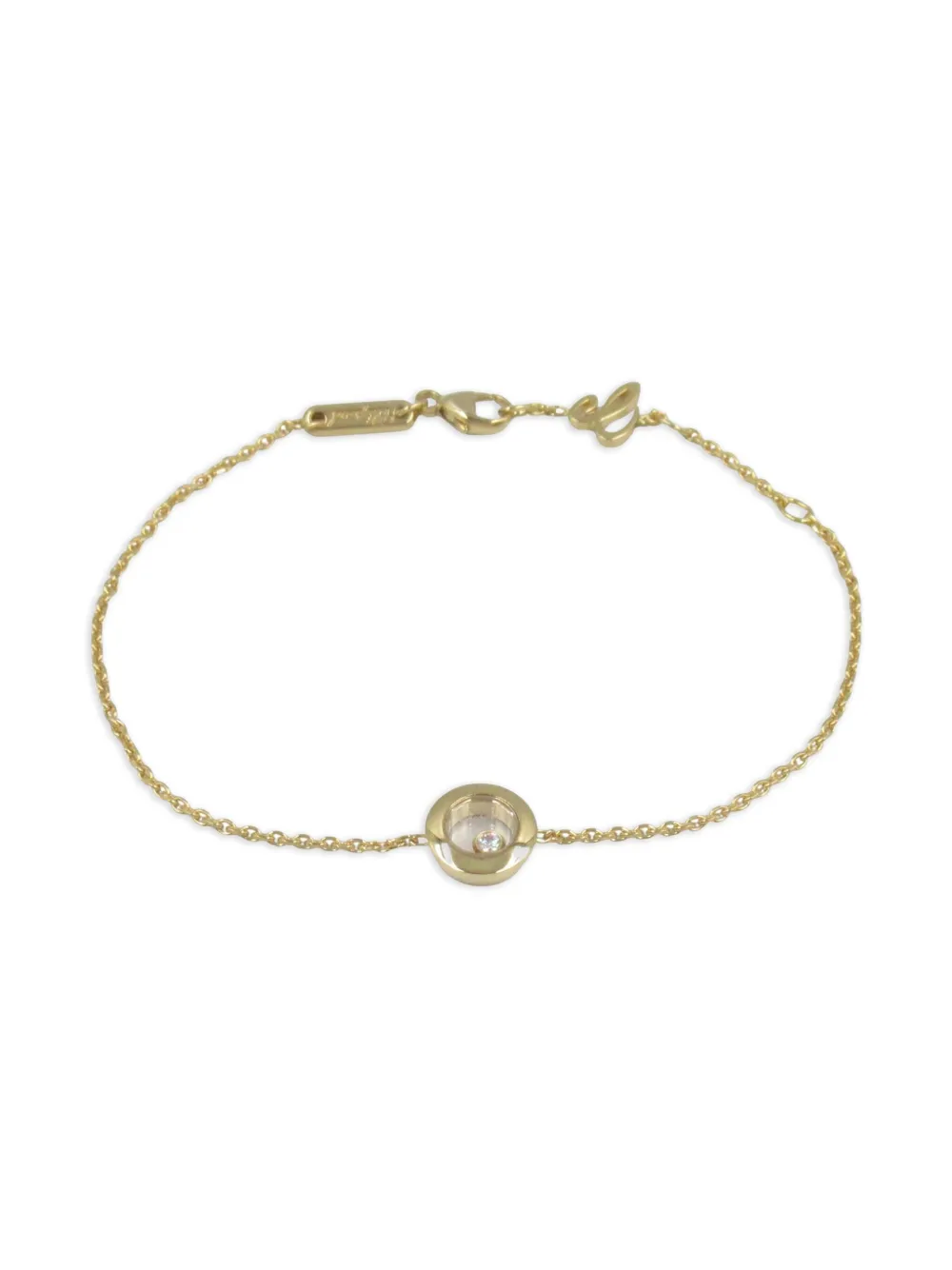 Pre-owned Chopard 2010s 18k Yellow Gold Happy Diamonds Bracelet