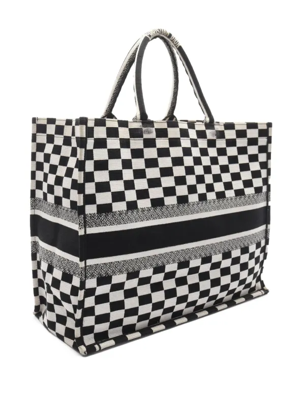 Christian Dior チェッカーパターン トートバッグ Christian Dior チェッカーパターン トートバッグ