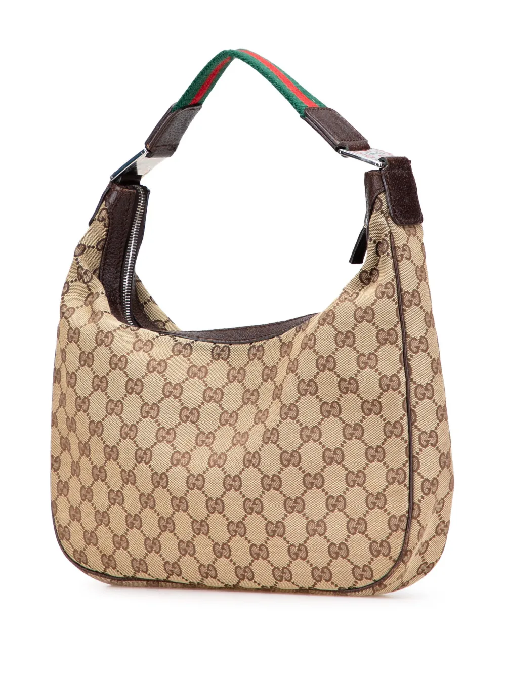 Pre-owned Gucci 2000-2015 Medium Gg Canvas Pop Shoulder Bag In Brown
