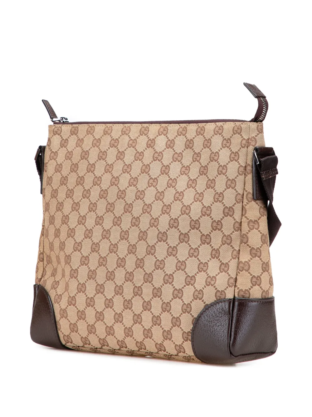 Pre-owned Gucci 2000-2015 Gg Canvas Crossbody Bag In Brown