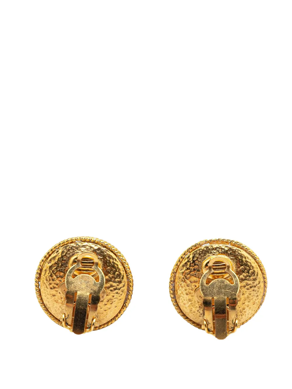 CHANEL Pre-Owned 1994 Gold Plated Faux Pearl Clip on Earrings costume earrings | Image 2