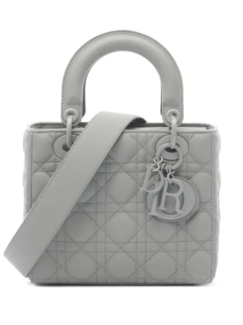 Christian Dior Pre-Owned 1990-2025 kleine Ultra Matte Cannage Lady Dior kalfsleren tas