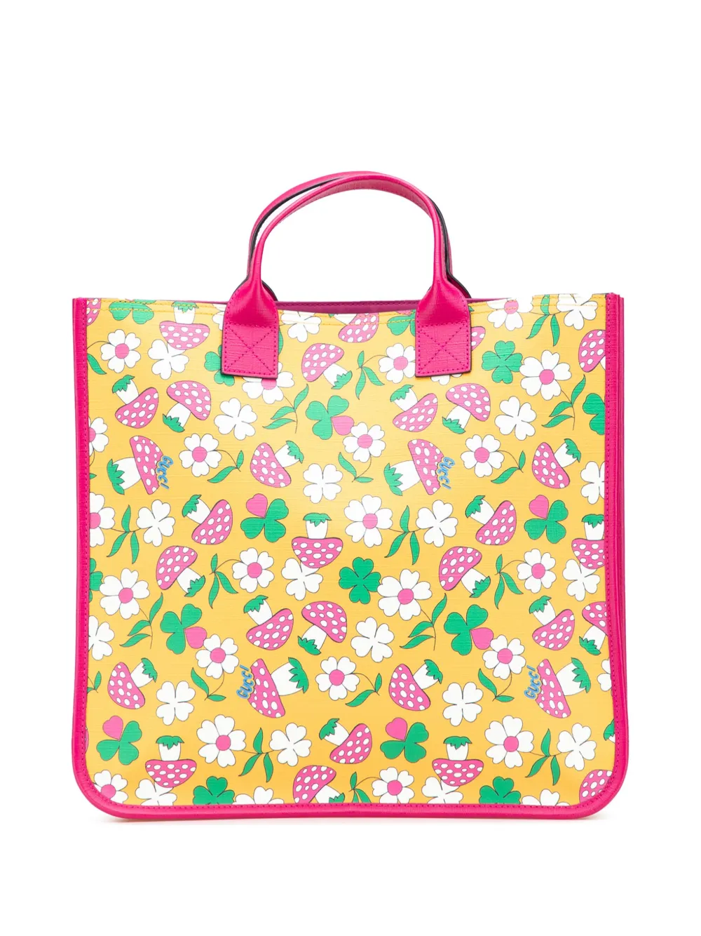 Gucci Pre-Owned 2016-2025 Childrens Canvas Flower and Mushroom tote Gucci Pre-Owned 2016-2025 Childrens Canvas Flower and Mushroom tote