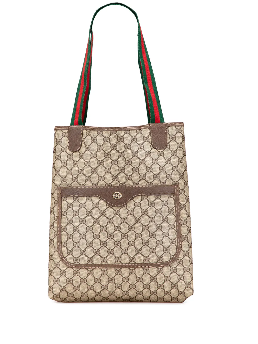 Gucci Pre-Owned 20th Century GG Supreme Web tote bag - ブラウン Gucci Pre-Owned 20th Century GG Supreme Web tote bag - ブラウン