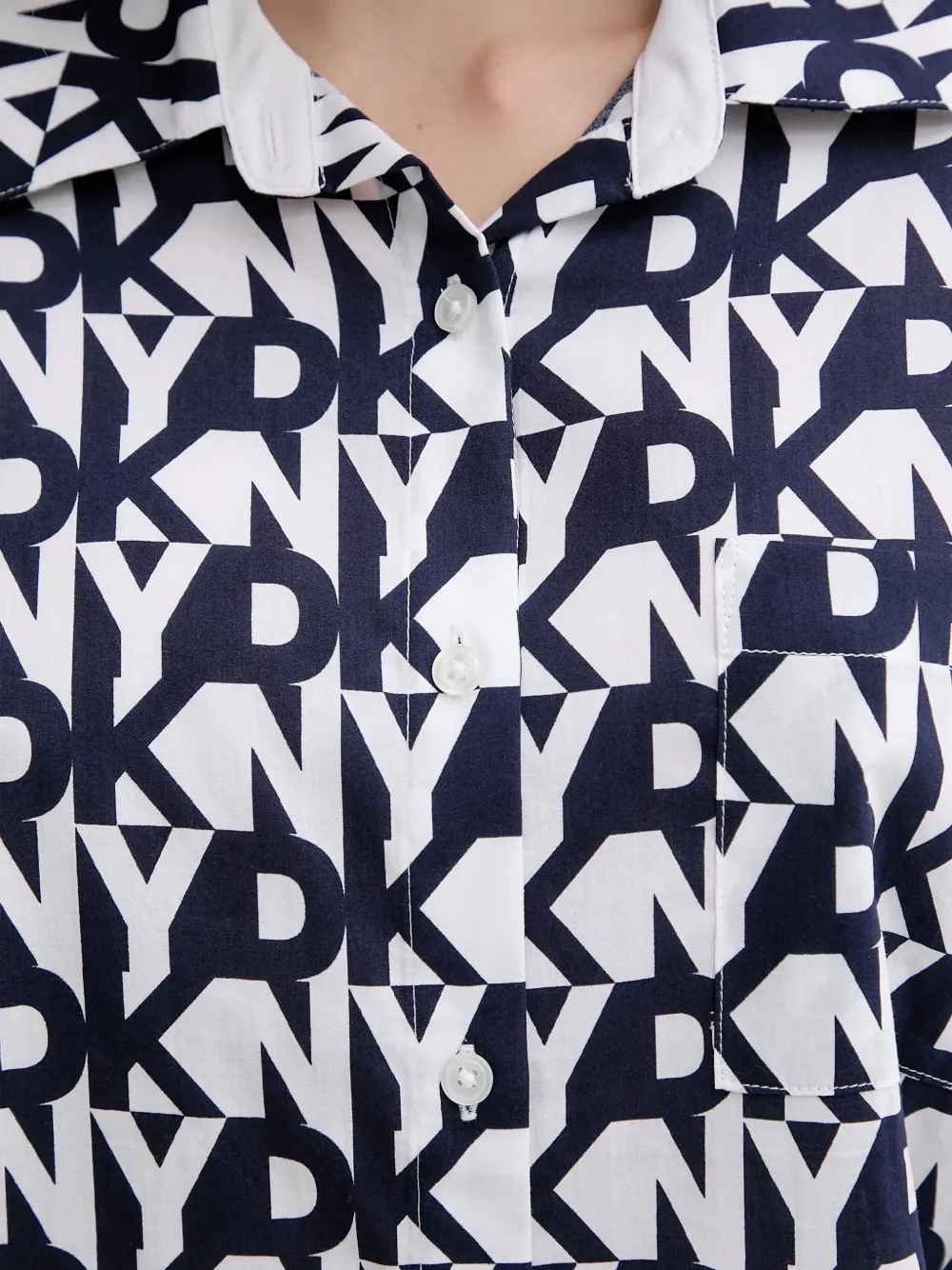 DKNY Pyjama met logoprint Wit