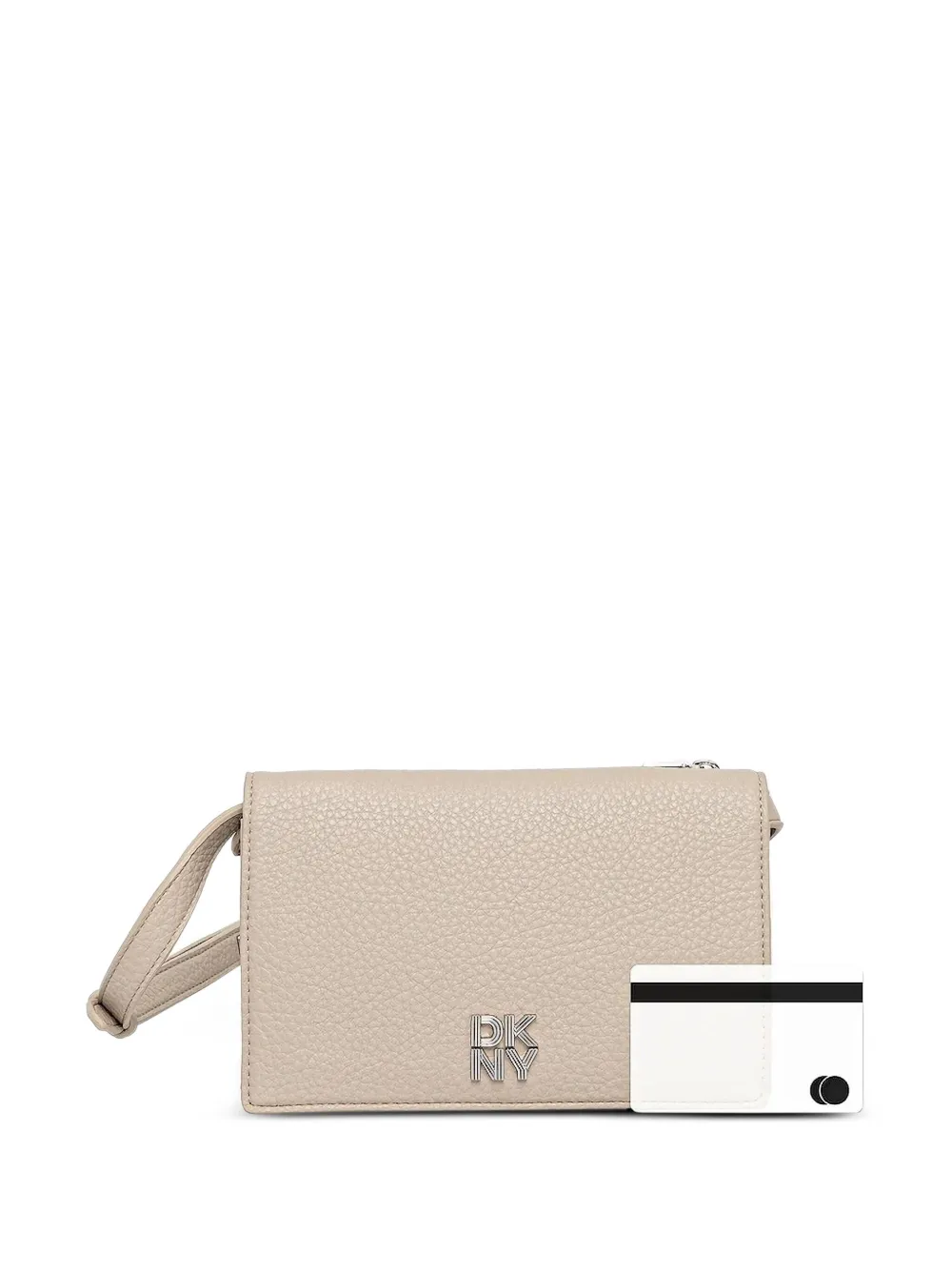 DKNY Portemonnee met logoplakkaat Beige