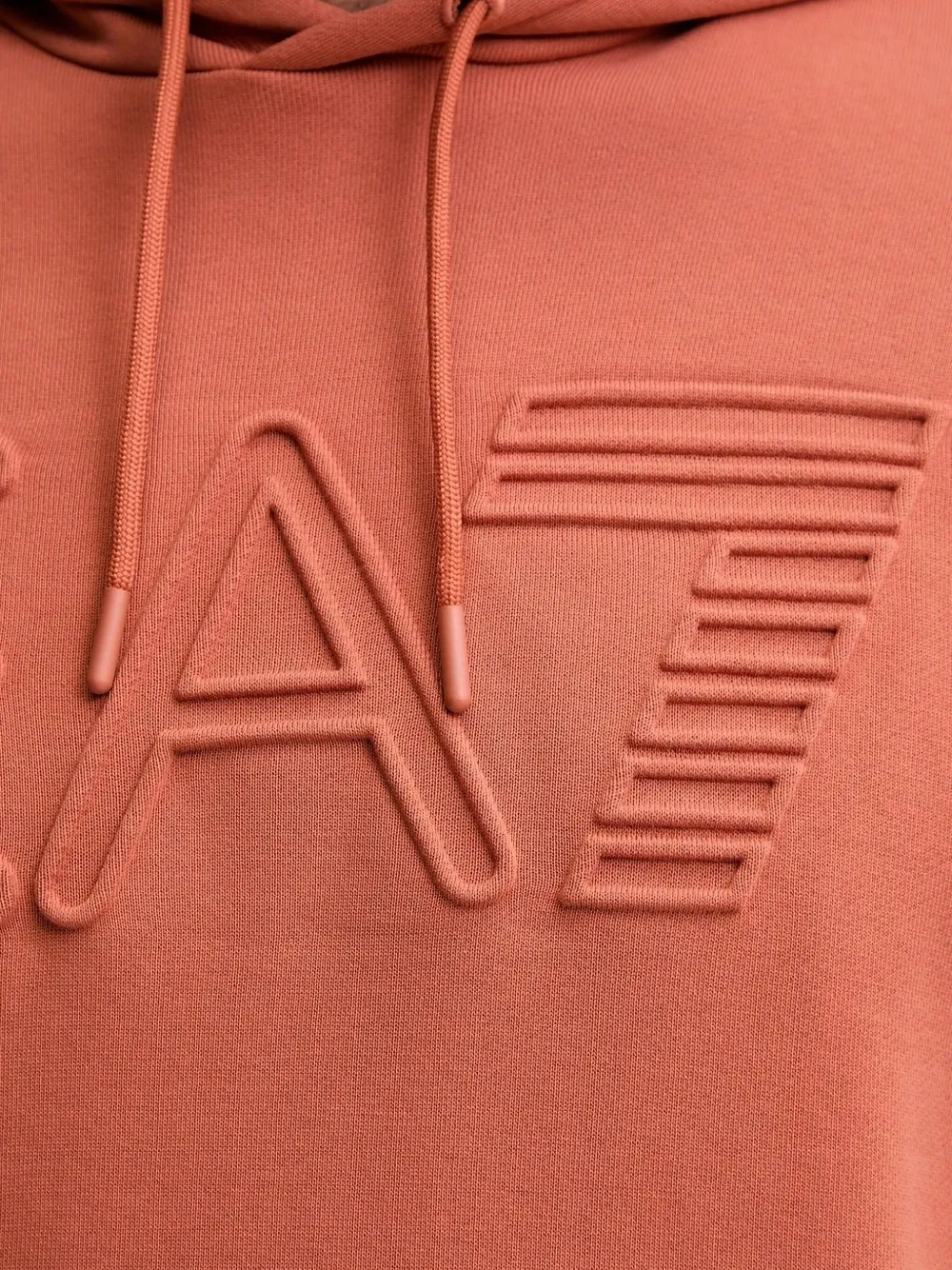 Ea7 Emporio Armani Hoodie met logo-reliëf Oranje
