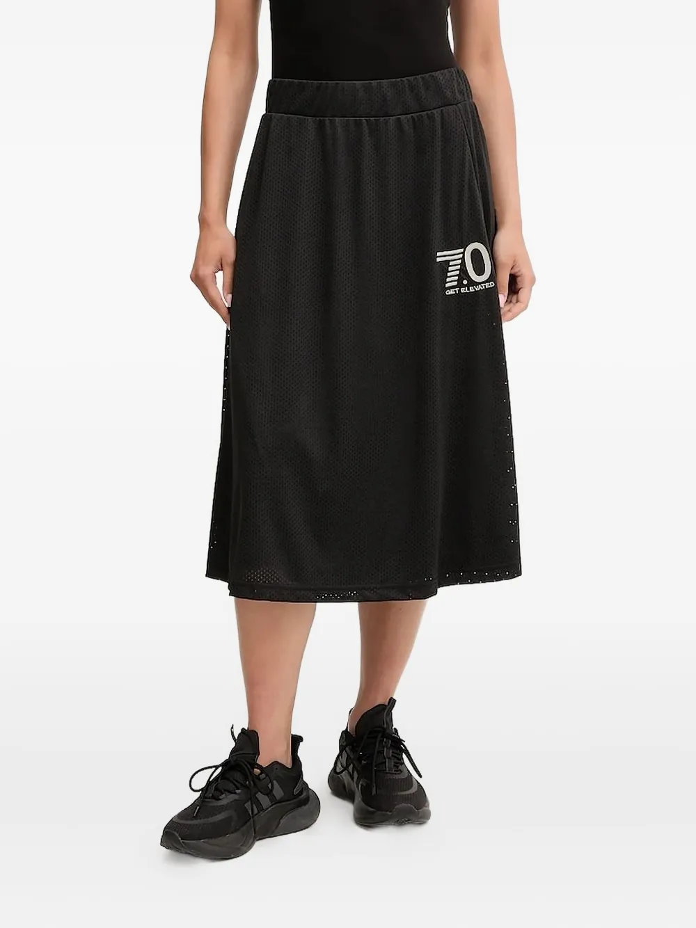 Ea7 Emporio Armani elastic-waistband skirt | Black | Image 1