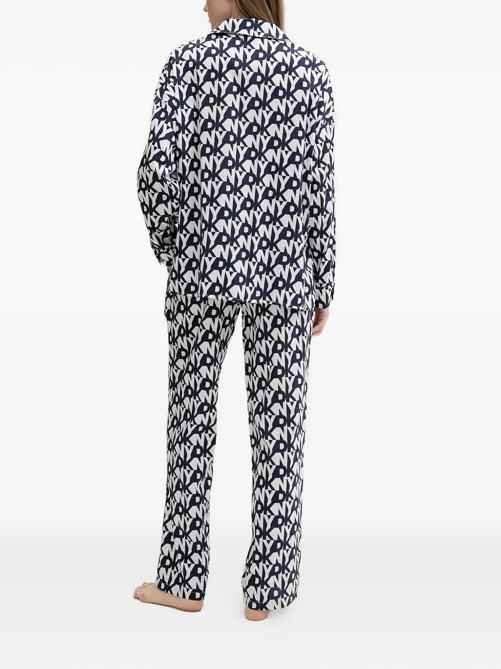 DKNY logo-print pyjamas Blauw