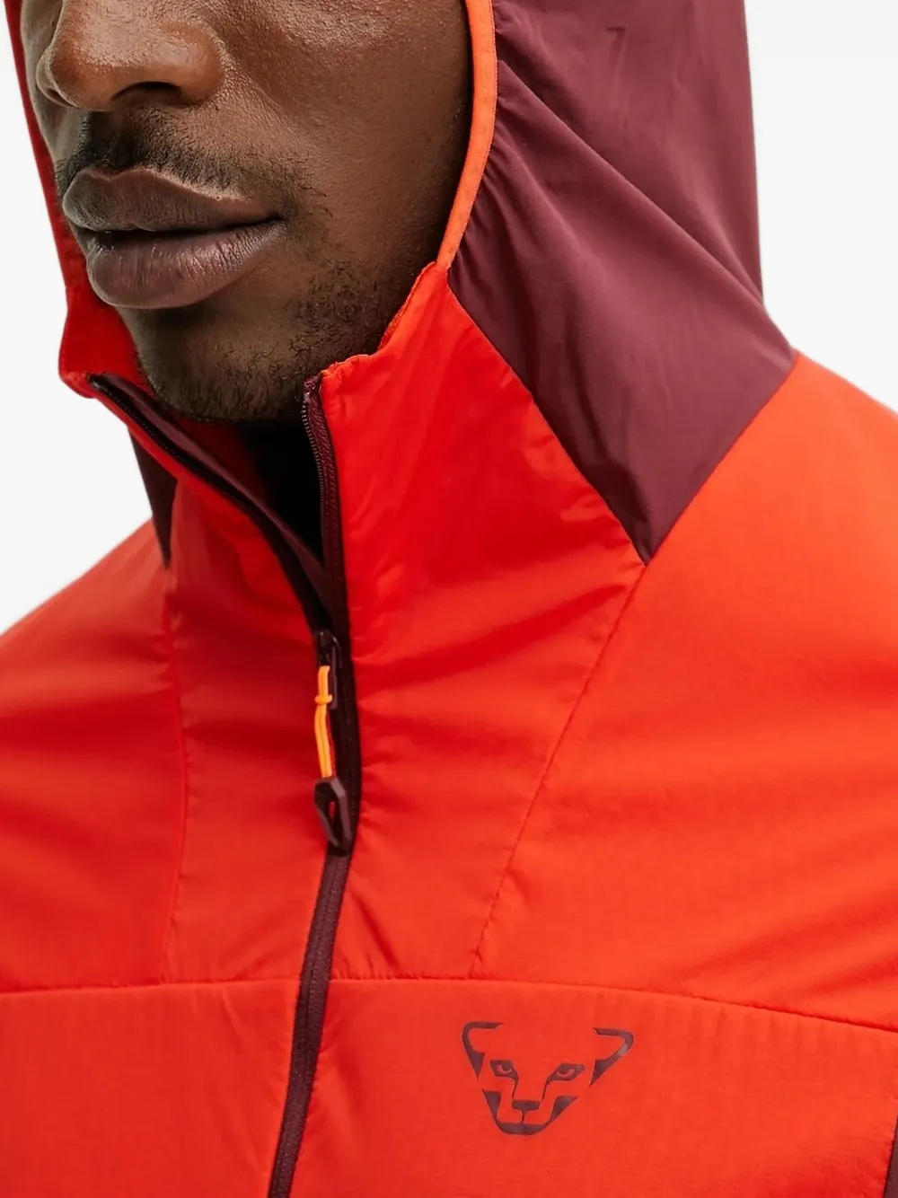 Dynafit Traverse Hooded Two-tone Performance Jacket In Orange