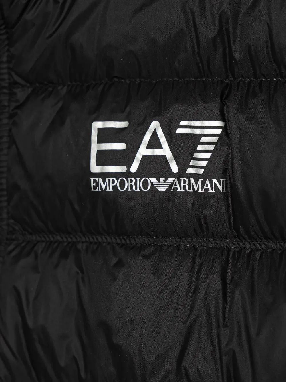 Emporio Armani Hooded Gilet In Black