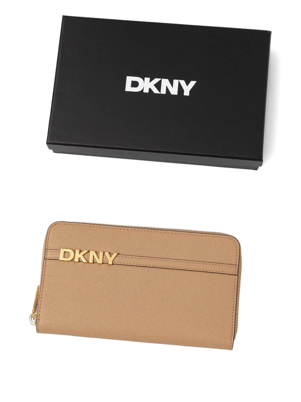 DKNY Portemonnee met rits Bruin