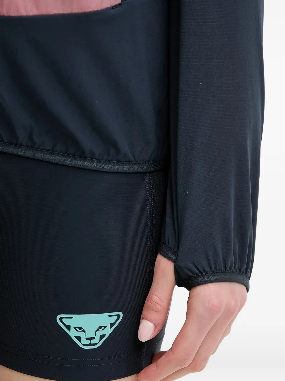 Dynafit Hooded Panelled Jacket In Pink