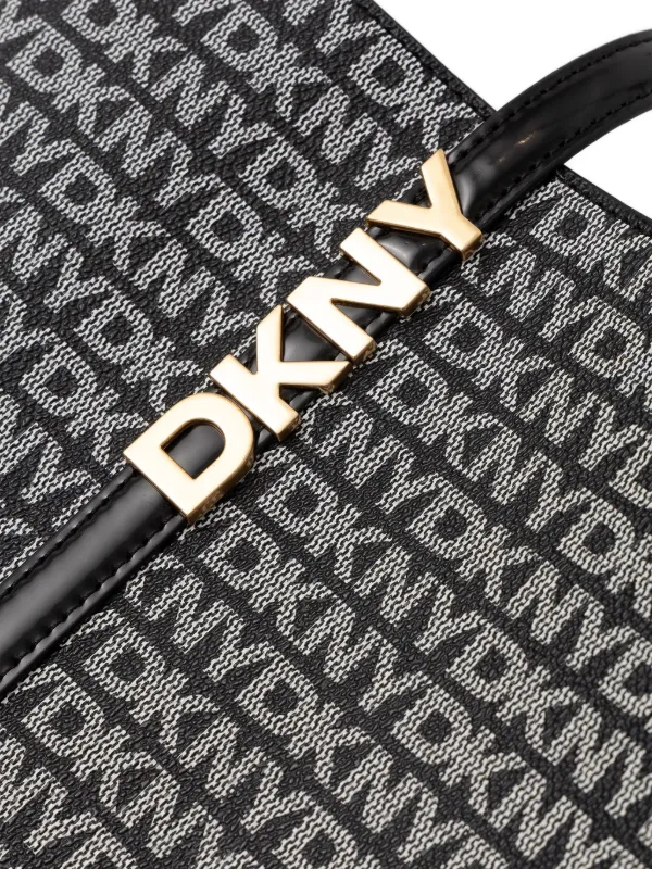 DKNY Tote Con Placa Del Logo | Negro | FARFETCH CL