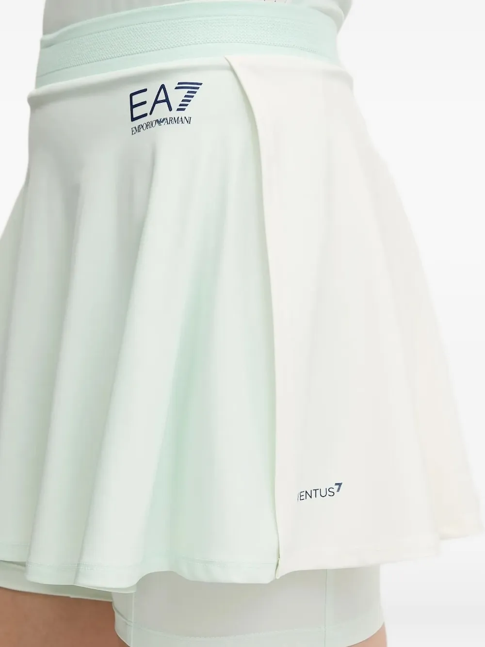 Ea7 Pleated Tennis Skirt In Green